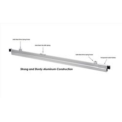 Adir Office 3 in. H X 36 in. W X 1 in. D Hanging Clamps Gray