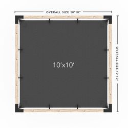 Toja Grid Polyethylene Shade Cloth 10 ft. H X 10 ft. W