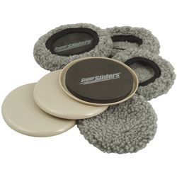 SuperSliders Beige Assorted in. Push-On Plastic Chair Glide 4 pk