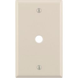 Leviton Almond 1 gang Thermoset Plastic Cable/Telco Wall Plate 1 pk
