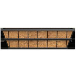 Panacea 30 in. H Steel Deck and Window Box Planter Black