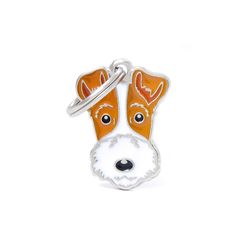 MyFamily Friends Brown/White Fox Terrier Metal Dog Pet Tags Medium