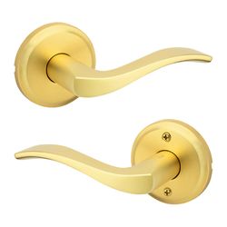 Kwikset Sedona Transitional Satin Brass Passage Lever