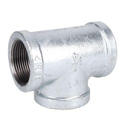 STZ Industries 1-1/4 in. FIP each X 1-1/4 in. D FIP 1-1/4 in. D FIP Galvanized Malleable Iron Tee