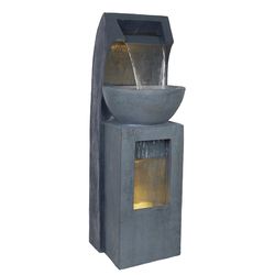 Alpine Polyresin Assorted Fountain with LED Light