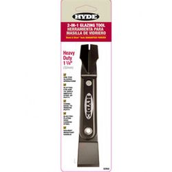 Hyde Black & Silver 1-1/4 in. W Carbon Steel Stiff 2-in-1 Glazing Tool