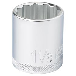 DeWalt 1-1/8 in. X 1/2 in. drive SAE 12 Point Socket 1 pc