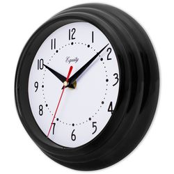 La Crosse Technology 8 in. L X 1.6 in. W Indoor Vintage Analog Wall Clock Glass/Plastic Black