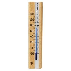 Taylor Tube Thermometer Wood Brown 6.5 in.