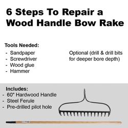 Truper 60 in. Wood Rake Replacement Handle