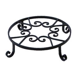 Panacea 2 in. H X 10 in. W Steel Planter Trivet Black