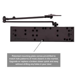 Brinks Commercial Oil Rubbed Bronze Steel Hydraulic Door Closer Grade 1