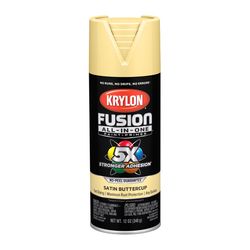 Krylon Fusion All-in-One Satin Buttercup Paint +Primer 12 oz