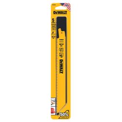 DEWALT 6 in. Bi-Metal Reciprocating Saw Blade 10/14 TPI 5 pk