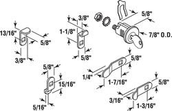 Prime-Line Brass Plated Steel Counter Clockwise Mailbox Lock For American Device 2