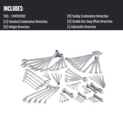 CRAFTSMAN 12 Point Metric and SAE Wrench Set 92 pc
