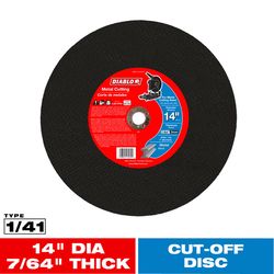 Diablo 14 in. D X 1 in. X 7/64 in. thick Metal Cut-Off Disc 1 pc