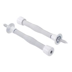 Ace 3 in. W Metal White Spring Door Stop Mounts to door and wall 0 in.