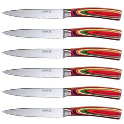 Totally Bamboo Baltique Marrakesh 5 in. L Stainless Steel Steak Knife Set 6 pc