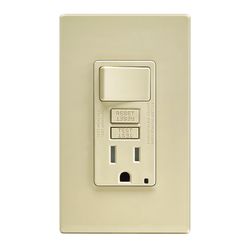 Leviton SmartlockPro 15 amps 125 V Ivory GFCI Outlet 5-15R 1 pk