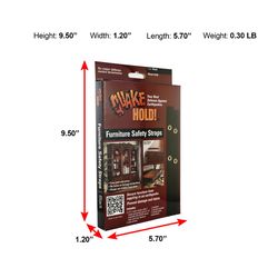 Quake Hold Ready America Nylon Self Adhesive Furniture Strap Black Rectangle 1 in. W X 6 in. L 1 pk