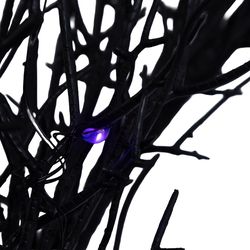 Celebrations Purple 50 ct 9 ft. LED Prelit Black Twig Garland