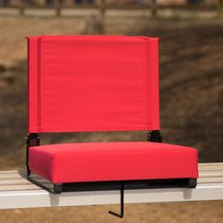 Flash Furniture Red Fabric Contemporary Stadium Chair