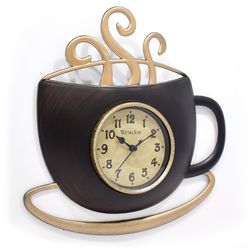 Westclox 12.6 in. L X 11.89 in. W Indoor Casual Analog Wall Clock Plastic Black/Gold