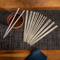 Joyce Chen Natural Bamboo Round Chopsticks 20 pc