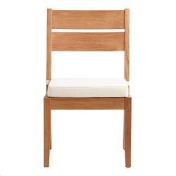 Linon Home Decor Laurita Natural Wood Frame Modern Dining Chair White