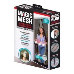 As Seen On Tv Magic Mesh 83 in. H X 39 in. W Black Mesh Hands-Free Magnetic Screen Door