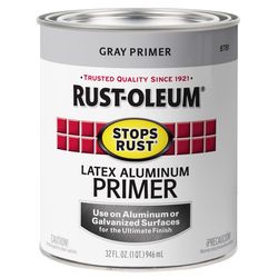 Rust-Oleum Stops Rust Gray Flat Water-Based Acrylic Primer 1 qt