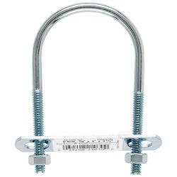 Hampton 1/4 in. X 2 in. W X 3-1/2 in. L Coarse Zinc-Plated Steel U-Bolt