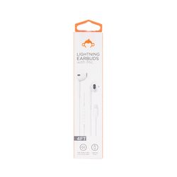 MonkeyZ SM6681 - Lightning Earbuds - 4 FT Earbud w/Microphone