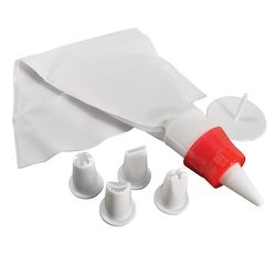 R&M International Decorator Orange/White Nylon/Plastic Icing Set