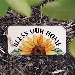 P Graham Dunn Multicolored Faux Marble 4 in. H X 8 in. L X 1 in. W Bless Our Home Stepping Stone