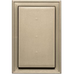 Builders Edge 12 in. H X 8 in. W X 1-1/2 in. L Prefinished Almond Vinyl Mounting Block
