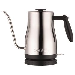 Bodum Bistro 34 oz Silver Electric Gooseneck Kettle