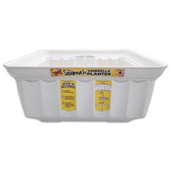 Savannah Planter 5.5 in. H X 13 in. W X 13 in. D Plastic Umbrella Planter White