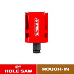 Diablo Demo Demon 2 in. Carbide Tipped Rough-In 2-3/8 in. L Hole Saw