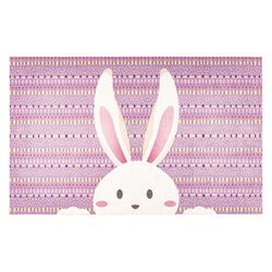 Modern Mat 20 in. W X 32 in. L Multi-Color Peek A Boo Bunny Polyester Door Mat