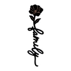 P Graham Dunn 8 in. H X 30 in. L Black MDF Family Wall Word