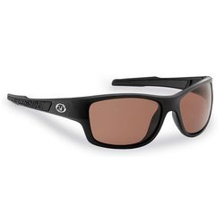 Flying Fisherman Down Sea Sunglasses Unisex Matte Black Frame Vermillion Lens Polarized