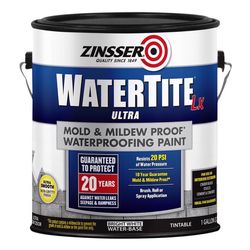 Zinsser WaterTite Bright White Smooth Waterproofing Paint 1 gal