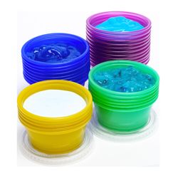 Blueoco Kolorae 2 oz Assorted Polypropylene Tasting Cups with Lid