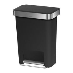 Simplehuman 45 L Black Plastic Step Pedal Wastebasket