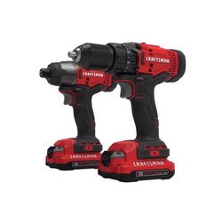 CRAFTSMAN V20 Cordless Brushed 2 Tool Drill/Driver and Impact Driver Kit