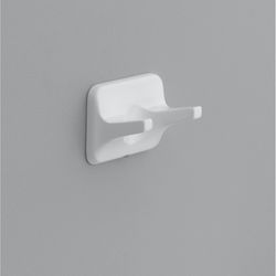 Oakbrook Collection Zinc Plated White Double Robe Hook