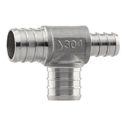 Boshart Industries 3/4 in. PEX X 1/2 in. D PEX Stainless Steel Tee