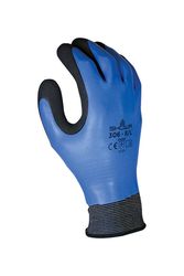 SHOWA ATLAS 306 Unisex Indoor/Outdoor Coated Work Gloves Black/Blue L 1 pair